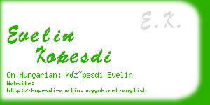 evelin kopesdi business card